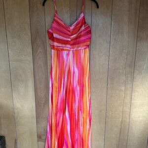 Nicole Miller Pink and Orange Dress